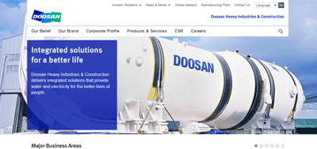 Doosan Heavy Industries & Construction Co., Ltd. website