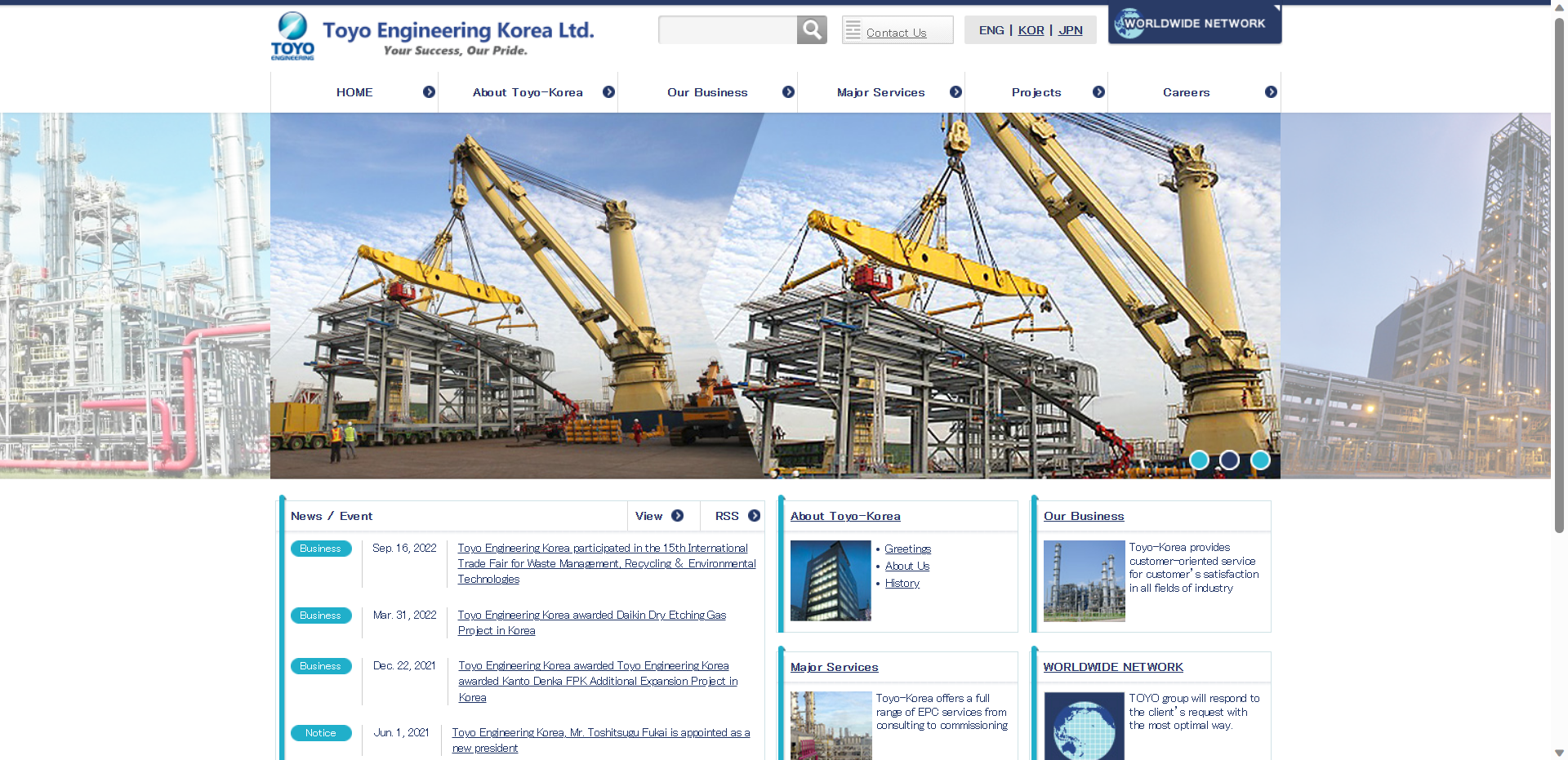 Toyo Engineering Korea Ltd. website