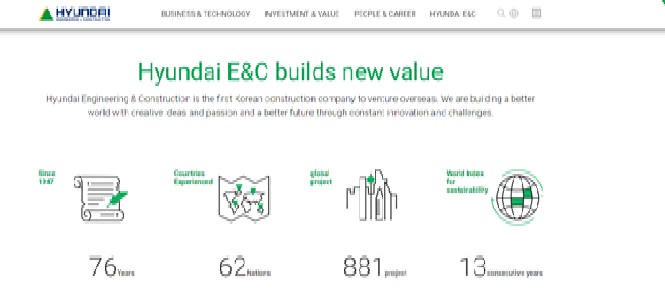 Hyundai Engineering&Construction Co., Ltd. website