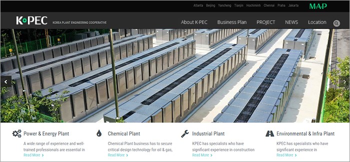 K·PEC(Korea Plant Engineering Cooperative) website